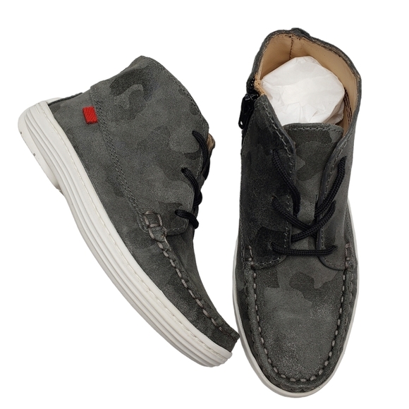 Marc JosephNIB West Houston Bootie Graphite Camo Lace Up Leather Boots Boy 11